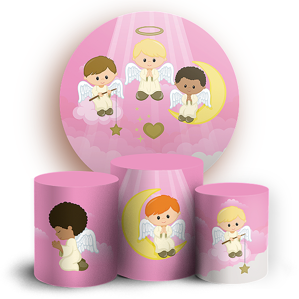 KIT Redondo e Trio - Batizado - Sublimado 3D