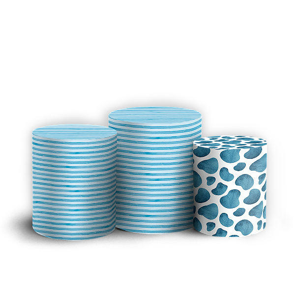 Capas Trio Cilindro Sublimado Vest Facil - Fazendinha