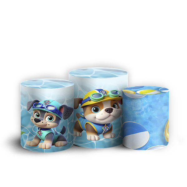 Capas Trio Cilindro Sublimado Vest Facil - Patrulha Canina