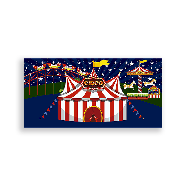 Capa Painel Retangular Sublimado - Circo