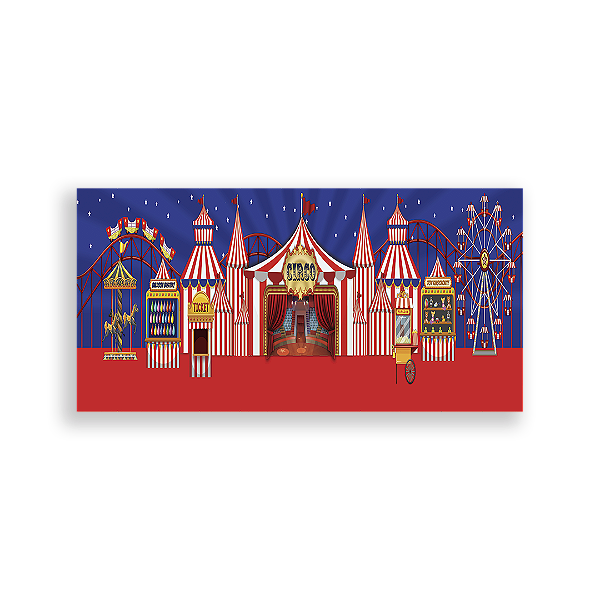 Capa Painel Retangular Sublimado - Circo