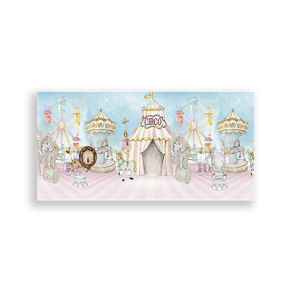 Capa Painel Retangular Sublimado - Circo