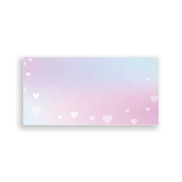 Capa Painel Retangular Sublimado - Fundo De Coração Rosa E Azul