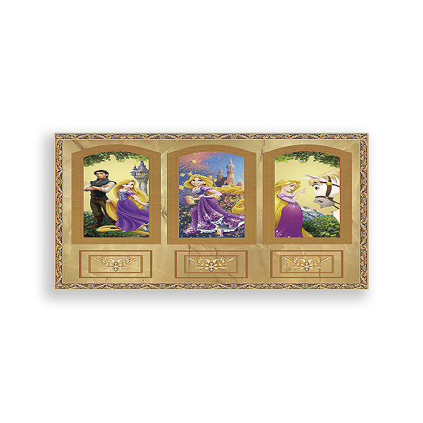 Capa Painel Retangular Sublimado - Rapunzel Enrolados