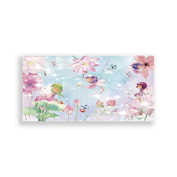 Capa Painel Retangular Sublimado - Fadas Jardins Bosque