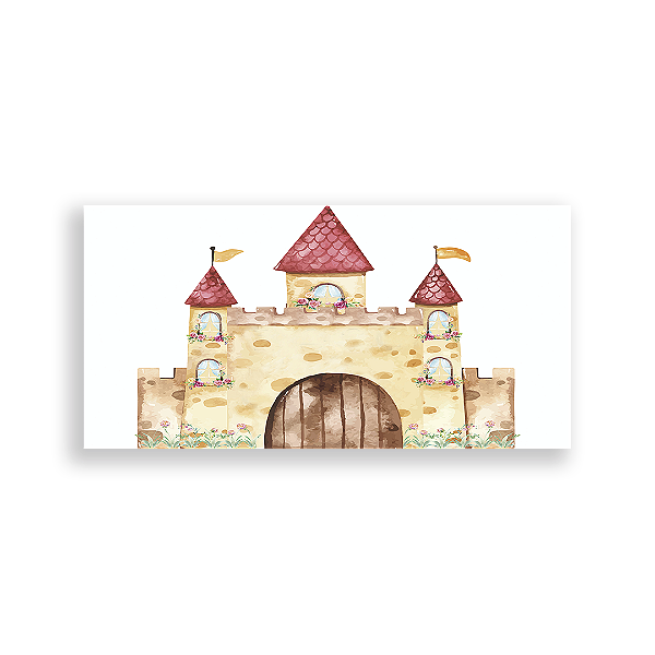 Capa Painel Retangular Sublimado - Fundo Parede Castelo