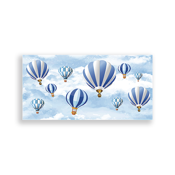 Capa Painel Retangular Sublimado - Balões Nuvens