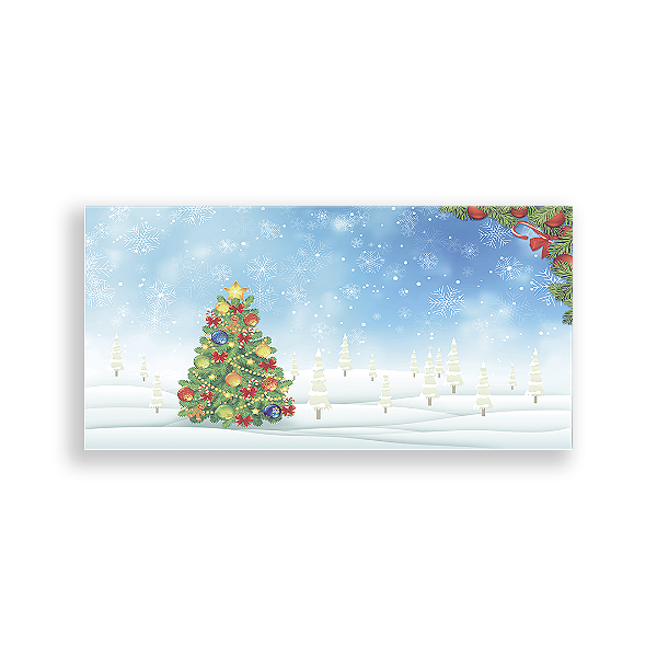 Capa Painel Retangular Sublimado - Fundo Natal