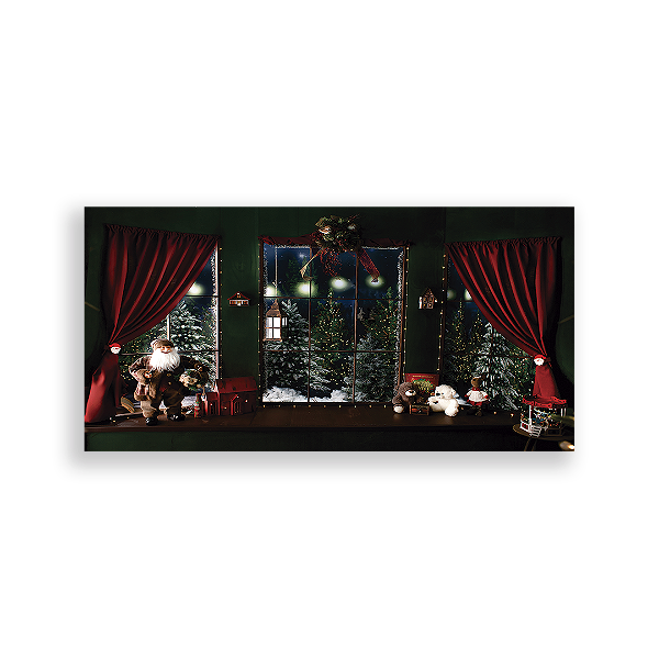 Capa Painel Retangular Sublimado - Fundo Natal