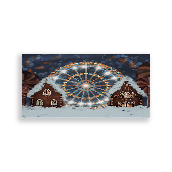 Capa Painel Retangular Sublimado - Fundo Natal