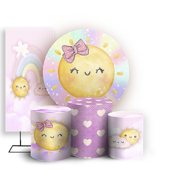 KIT Redondo Trio e Faixa - Solzinho - Sublimado 3D