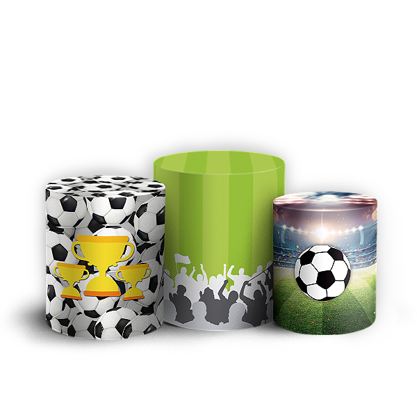 Capas Trio Cilindro Sublimado Vest Facil - Futebol