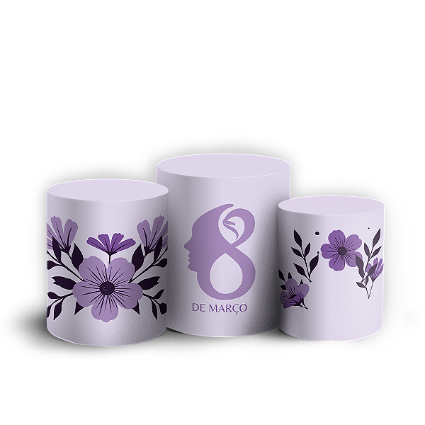Capas Trio Cilindro Sublimado Vest Facil - Dia da Mulher