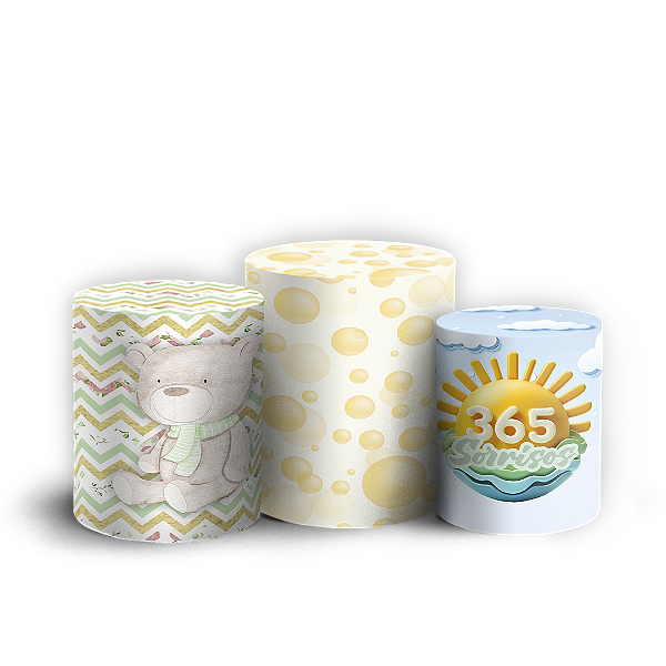 Capas Trio Cilindro Sublimado Vest Facil - Sorrisos