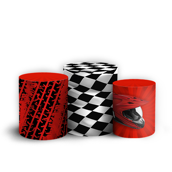 Capas Trio Cilindro Sublimado Vest Facil - Moto