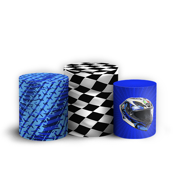 Capas Trio Cilindro Sublimado Vest Facil - Moto