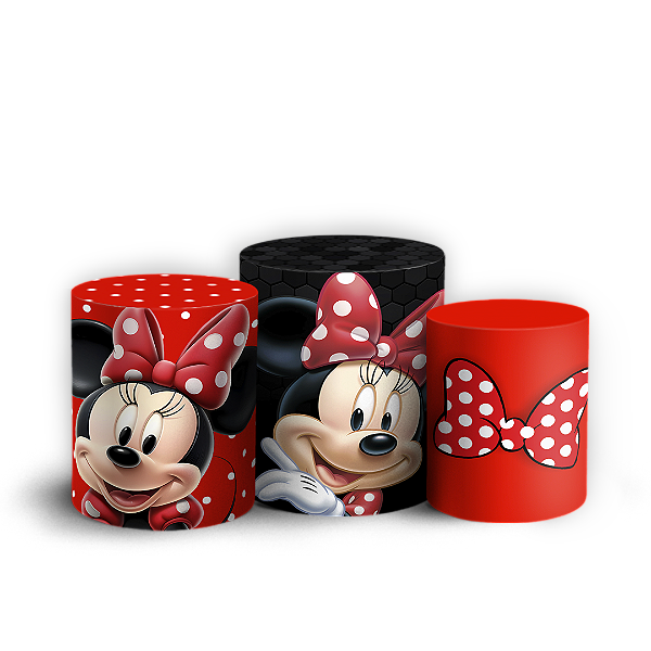 Capas Trio Cilindro Sublimado Vest Facil - Minnie