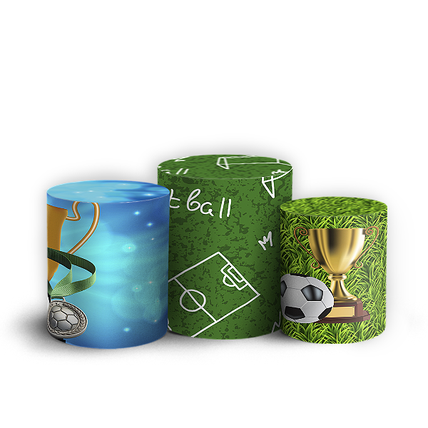 Capas Trio Cilindro Sublimado Vest Facil - Futebol