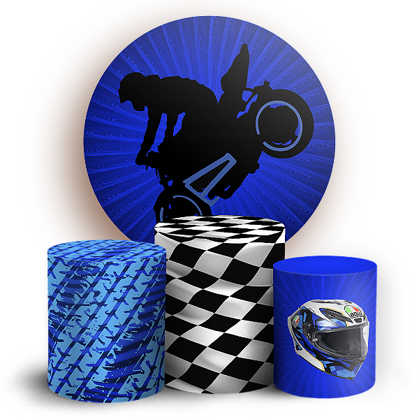 Capas Painel Redondo e Trio Cilindro Sublimado - Moto