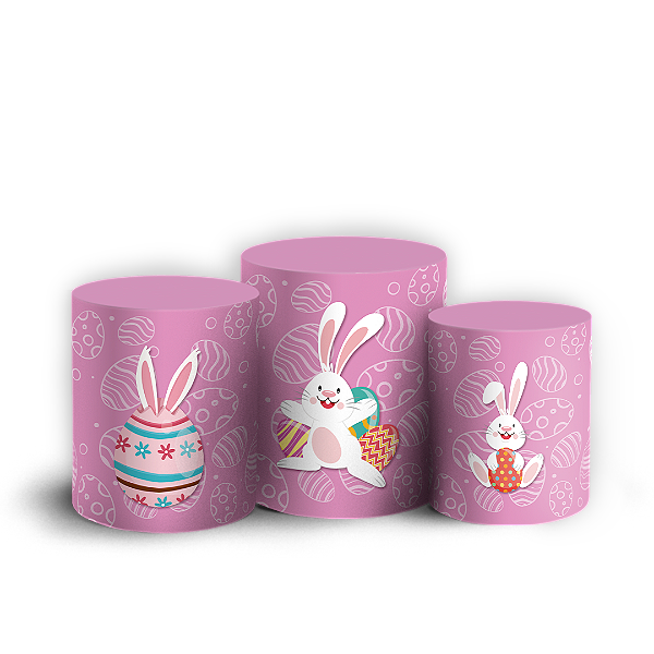 Capas Trio Cilindro Sublimado Vest Facil - Páscoa