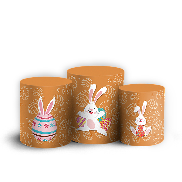 Capas Trio Cilindro Sublimado Vest Facil - Páscoa