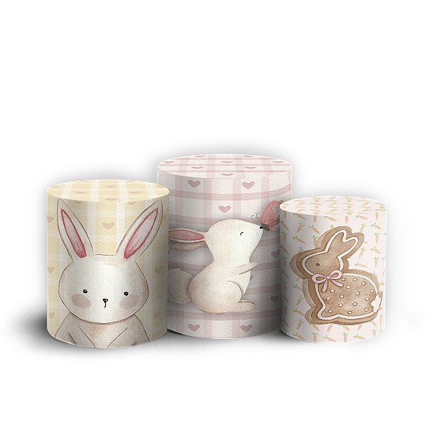 Capas Trio Cilindro Sublimado Vest Facil - Páscoa