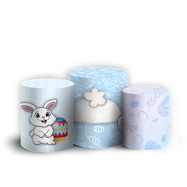 Capas Trio Cilindro Sublimado Vest Facil - Páscoa