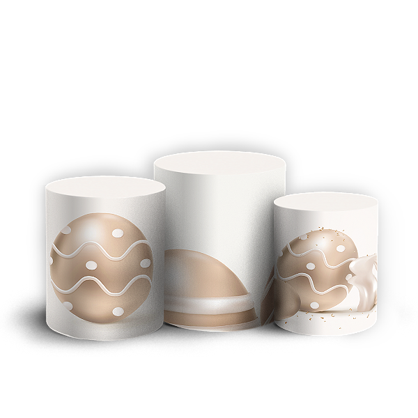Capas Trio Cilindro Sublimado Vest Facil - Páscoa