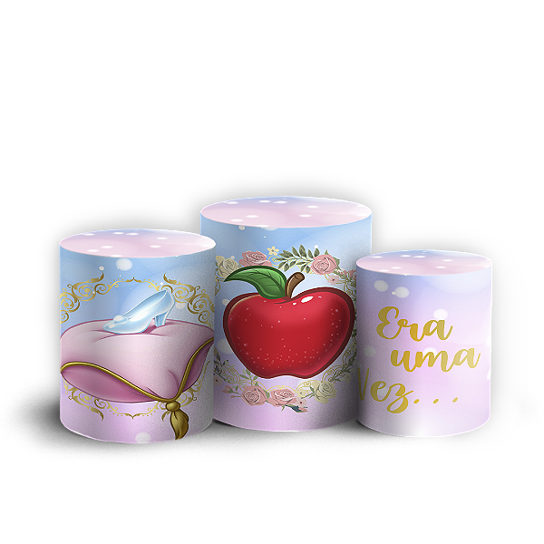 Capas Trio Cilindro Sublimado Vest Facil - Princesas