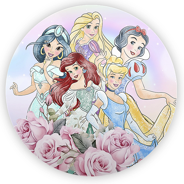 Painel Redondo - Princesas - Sublimado 3D