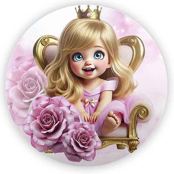 Painel Redondo - Princesa - Sublimado 3D