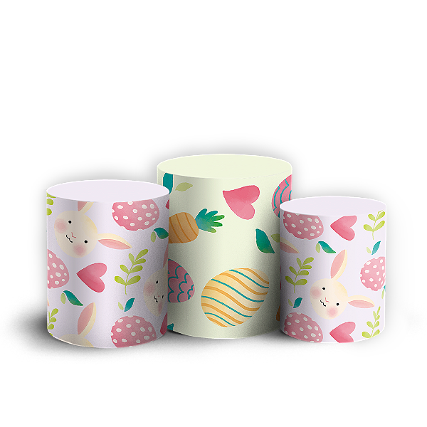 Capas Trio Cilindro Sublimado Vest Facil - Pascoa