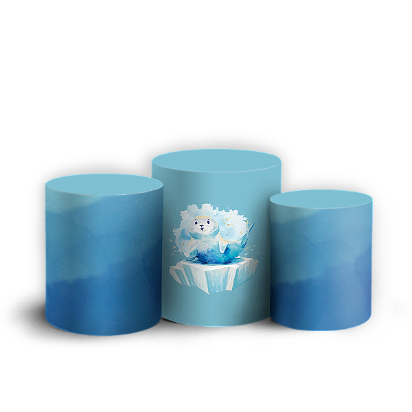 Capas Trio Cilindro Sublimado Vest Facil - Fundo Do Mar