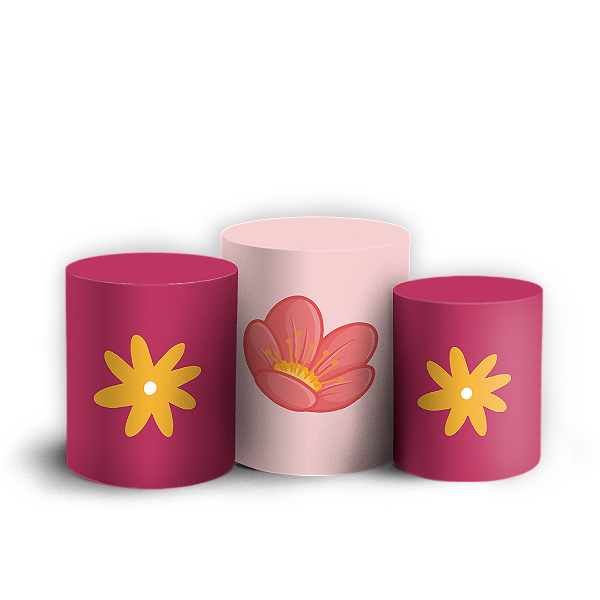 Capas Trio Cilindro Sublimado Vest Facil - Dia Das Mães