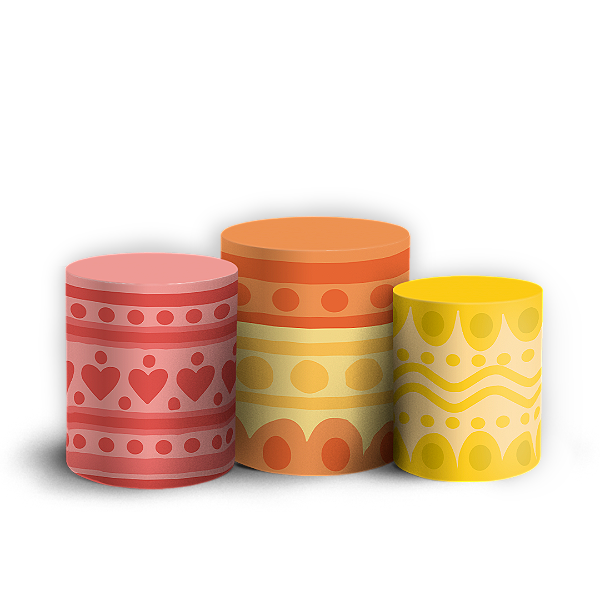 Capas Trio Cilindro Sublimado Vest Facil - Páscoa