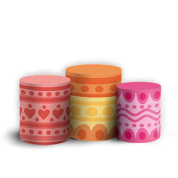 Capas Trio Cilindro Sublimado Vest Facil - Páscoa