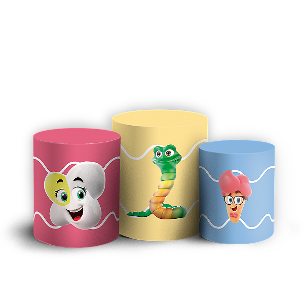 Capas Trio Cilindro Sublimado Vest Facil - Doces Fini