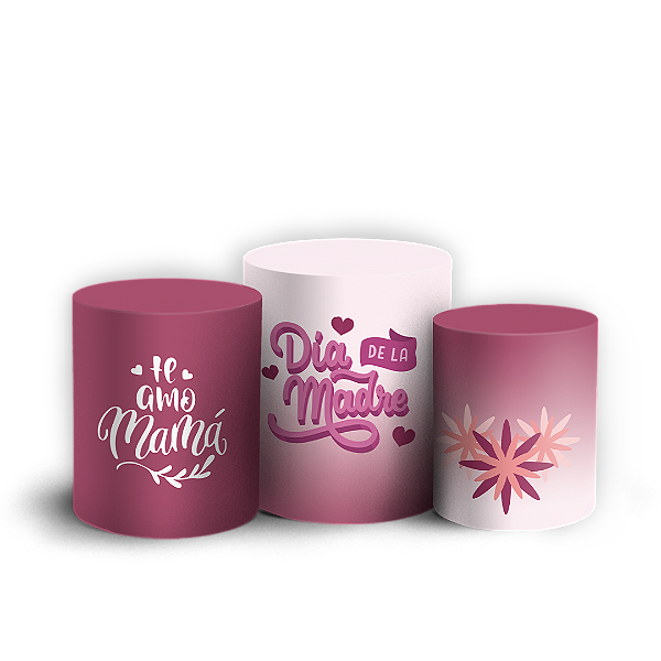 Capas Trio Cilindro Sublimado Vest Facil - Dia de la Madre