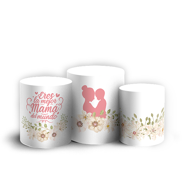 Capas Trio Cilindro Sublimado Vest Facil - Dia de la Madre