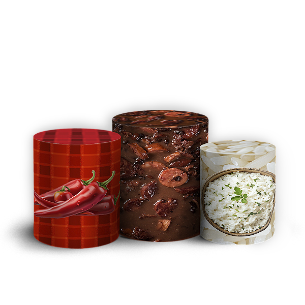 Capas Trio Cilindro Sublimado Vest Facil - Feijoada