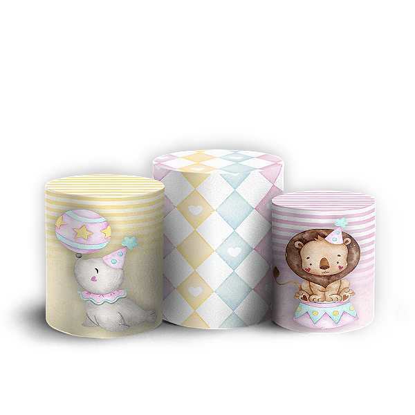 Capas Trio Cilindro Sublimado Vest Facil - Circo