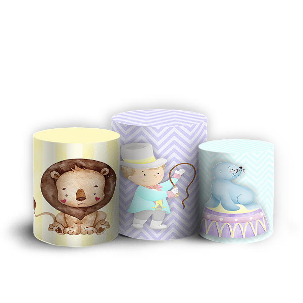 Capas Trio Cilindro Sublimado Vest Facil - Circo