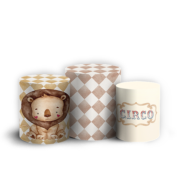 Capas Trio Cilindro Sublimado Vest Facil - Circo