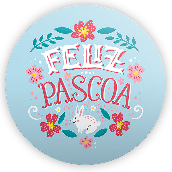 Painel Redondo - Pascoa  - Sublimado 3D