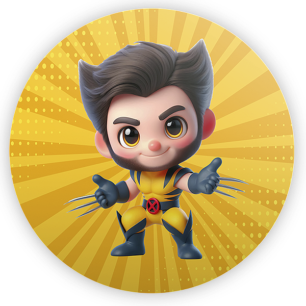 Painel Redondo - Wolverine - Sublimado 3D