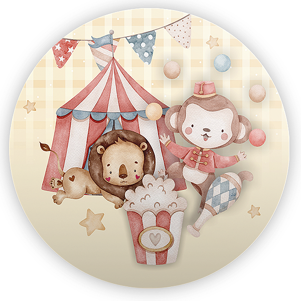 Painel Redondo - Circo - Sublimado 3D