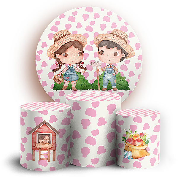 KIT Redondo e Trio - Fazendinha  - Sublimado 3D