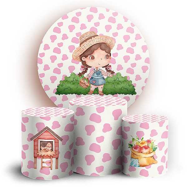 KIT Redondo e Trio - Fazendinha  - Sublimado 3D