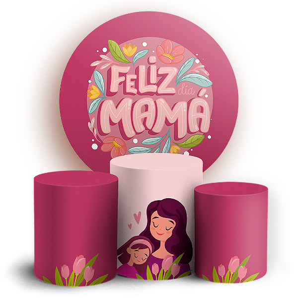 KIT Redondo e Trio - Dia Das Mães  - Sublimado 3D