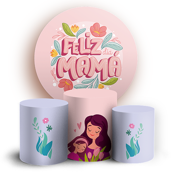KIT Redondo e Trio - Dia Das Mães  - Sublimado 3D